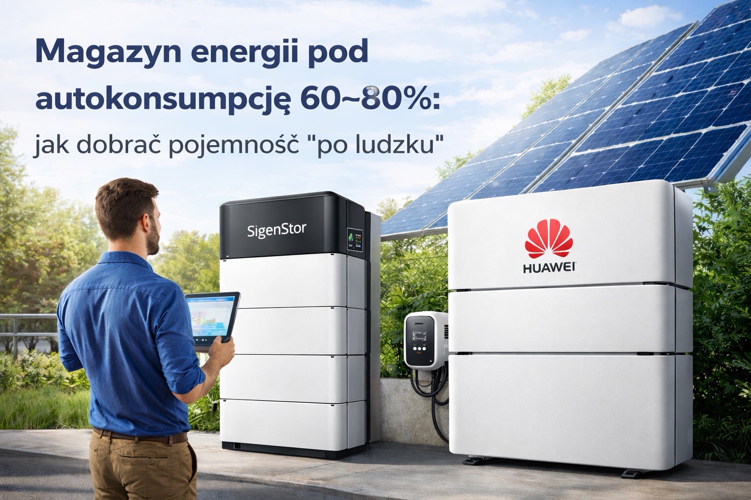 Magazyn energii pod autokonsumpcję 60–80%: jak dobrać pojemność “po ludzku” (Huawei vs Sigenergy)